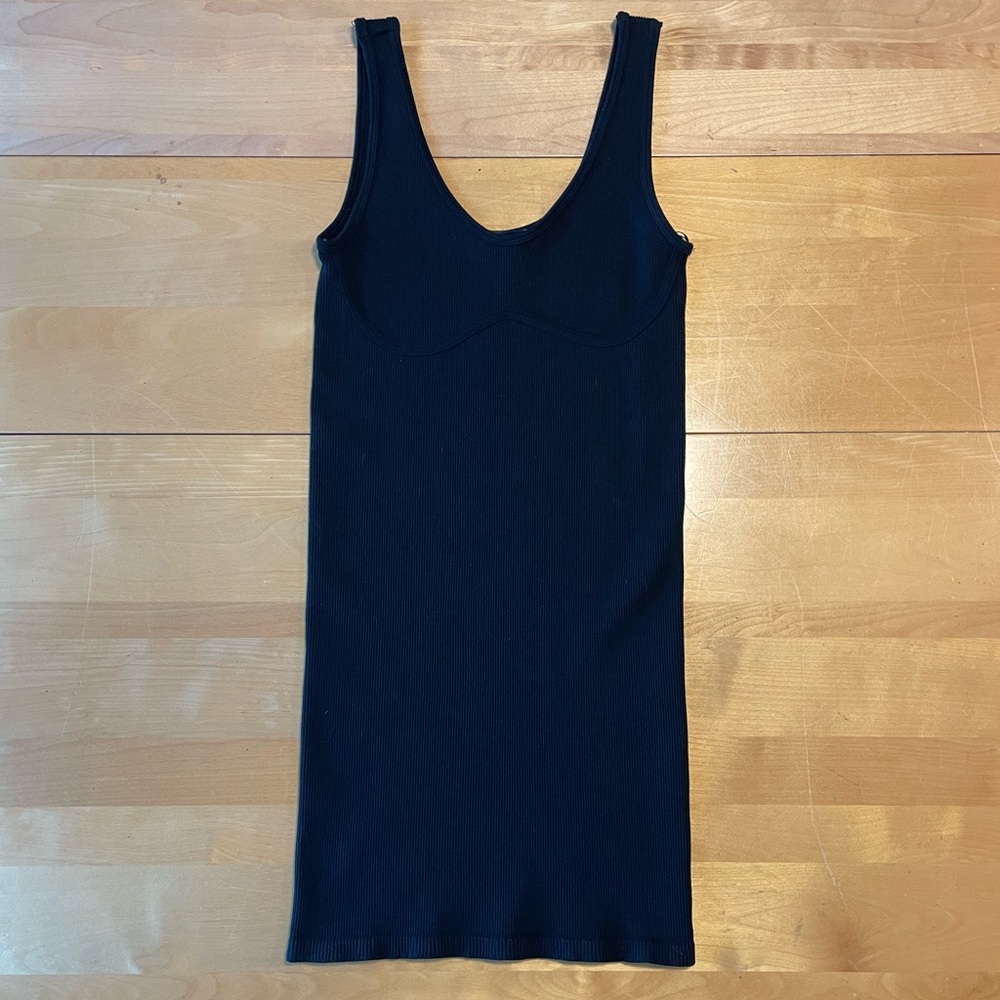 Forever 21 Black Ribbed Knit Bodycon Mini Dress Size Small - Picture 5 of 8